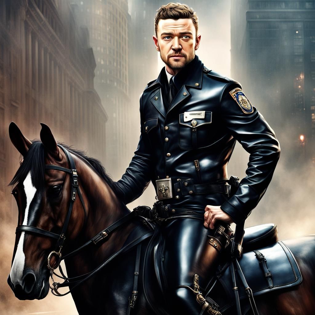 Justin Timberlake as Leather-Clad Policeman