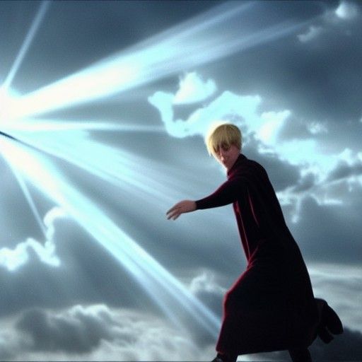 Harry Potter Throws Clothes in Cloudscape