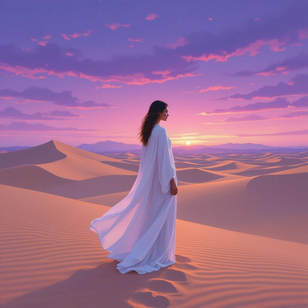 Desert Twilight: A Surreal Digital Painting