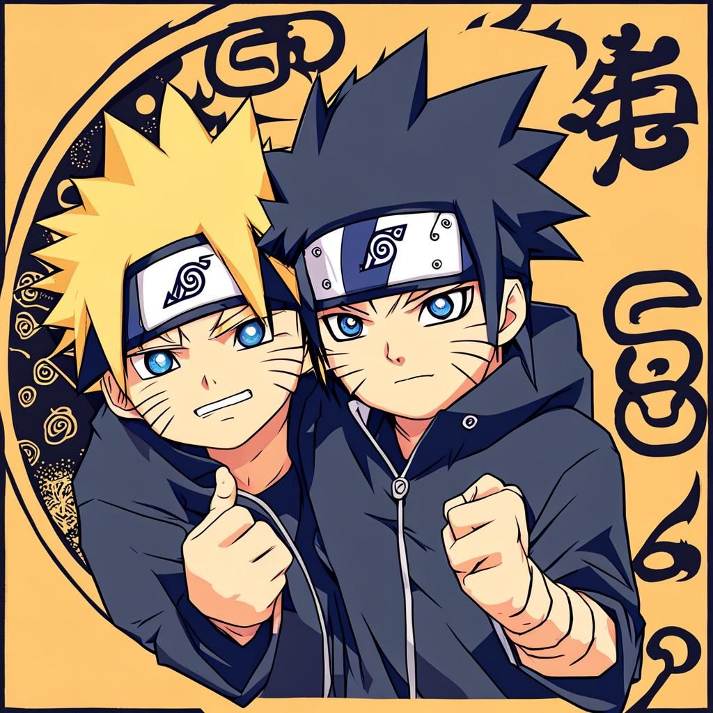 Cute Sasuke and Naruto Friendship Image