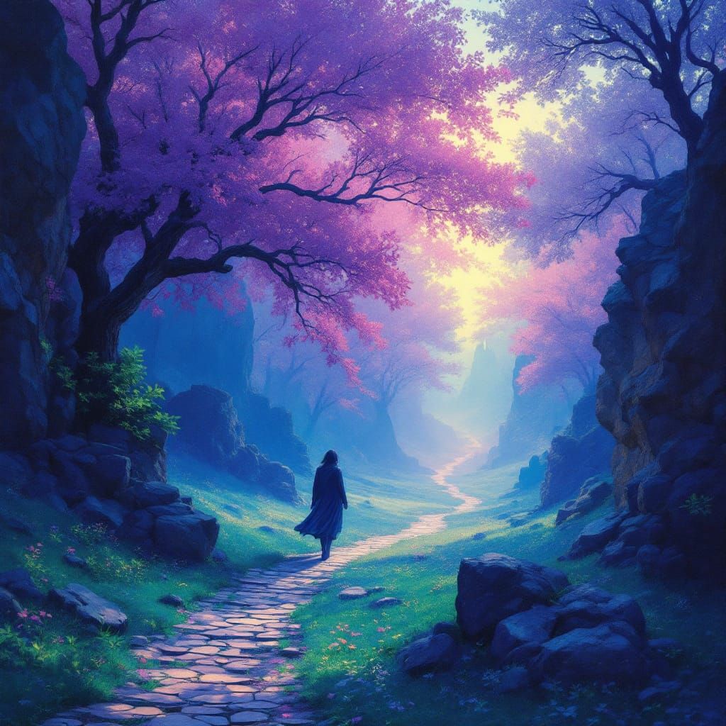 Mystical Streets in Jewel-Toned Ambiance