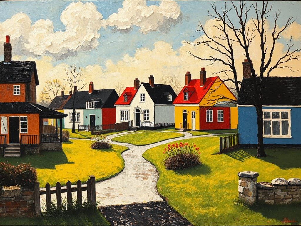 Dazzling Geometric Cityscape in Vibrant Colors