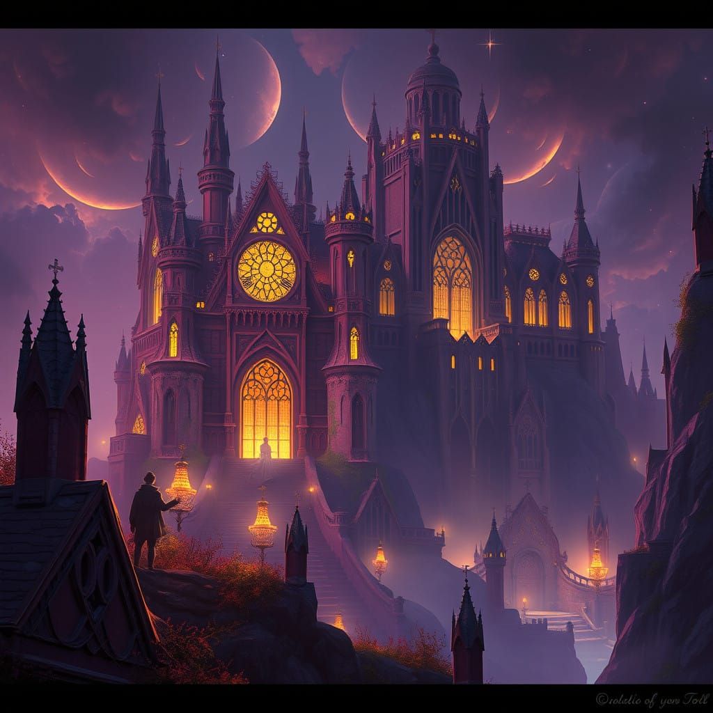 Dark Fantasy Concept Art Masterpiece in Art Nouveau Style