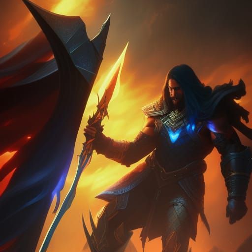 Dark Elf Wizard Warlock in Detailed Fantasy Art