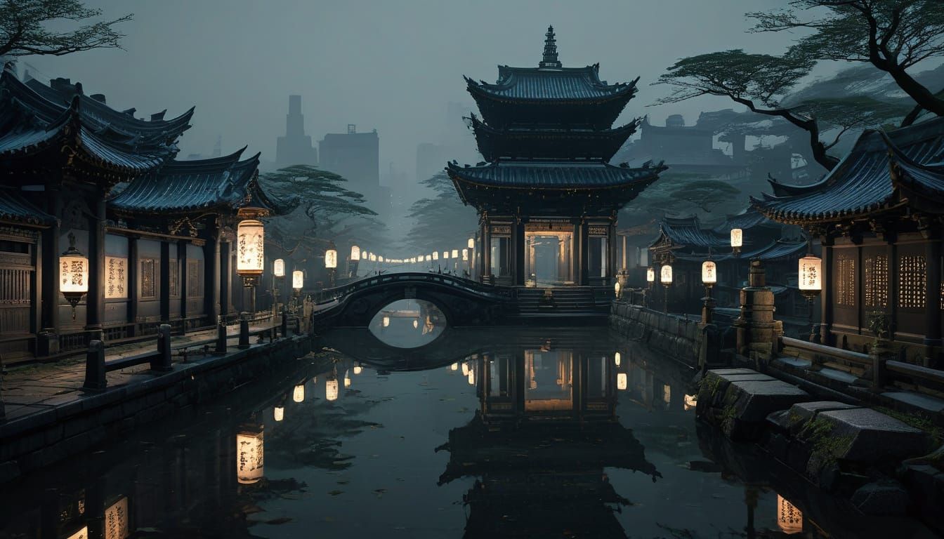 Kitsune Judge Necropolis: Ornate Shrines and Ghostly Lantern...