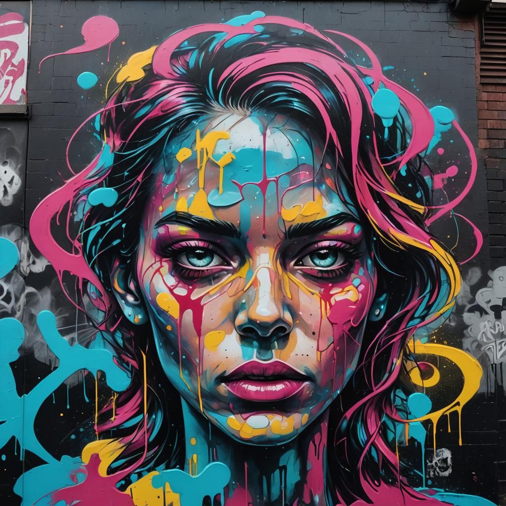 Abstract Graffiti No Symbol in Urban Decay Style