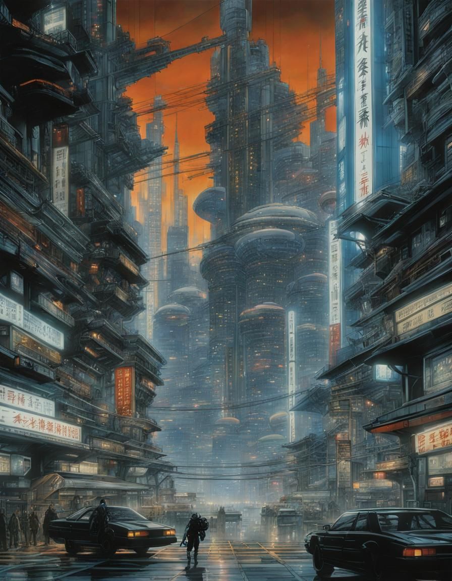 Ghost in the Shell Style Manga Anime Art