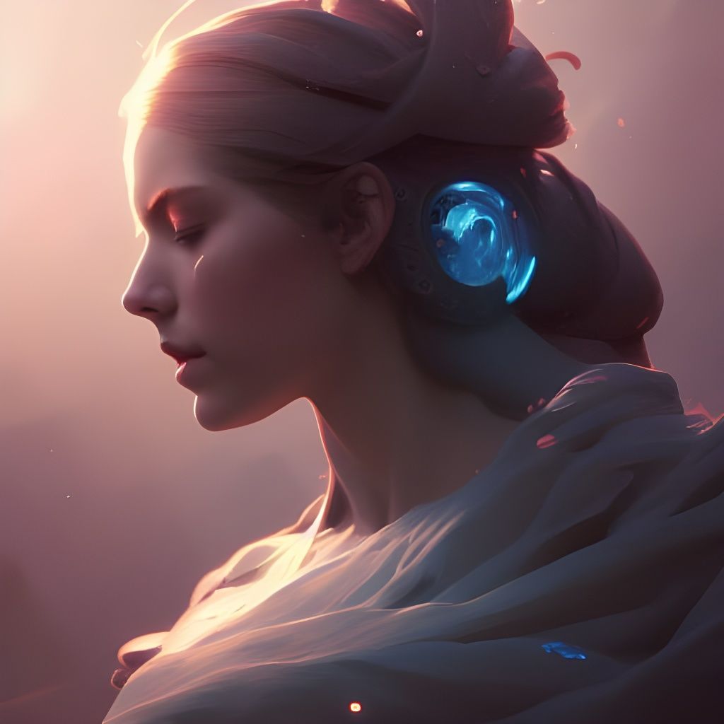 Aetheria Portrait in Hyperdetailed Splash Art Style