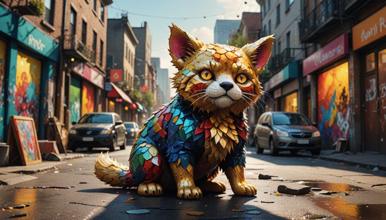 Evil Plush Toys in Urban Street Art Style