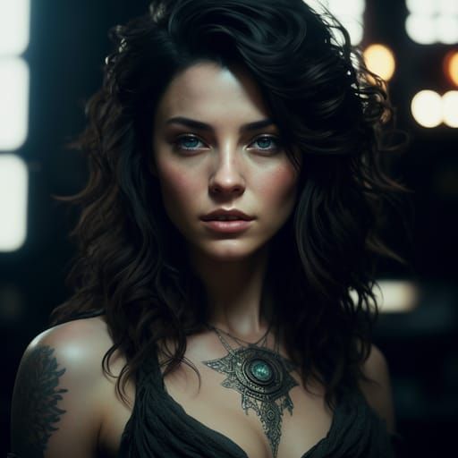 Evocative Dark Beauty Illustration