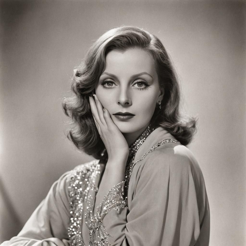 Greta Garbo AI Portrait