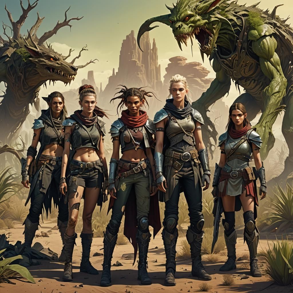 Homeless Teens in Dystopian Landscape: Digital Matte Paintin...