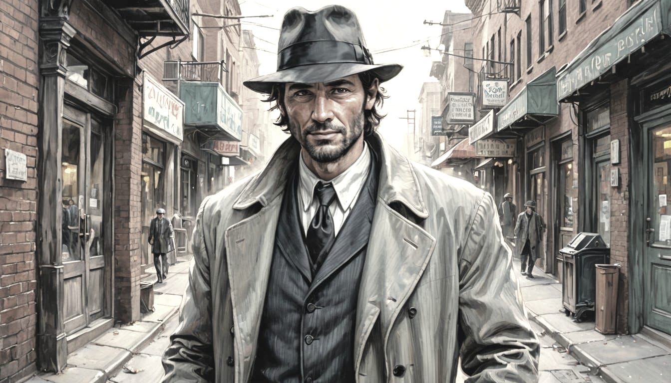 Biopunk Preacher with Knife in Pastel Colors