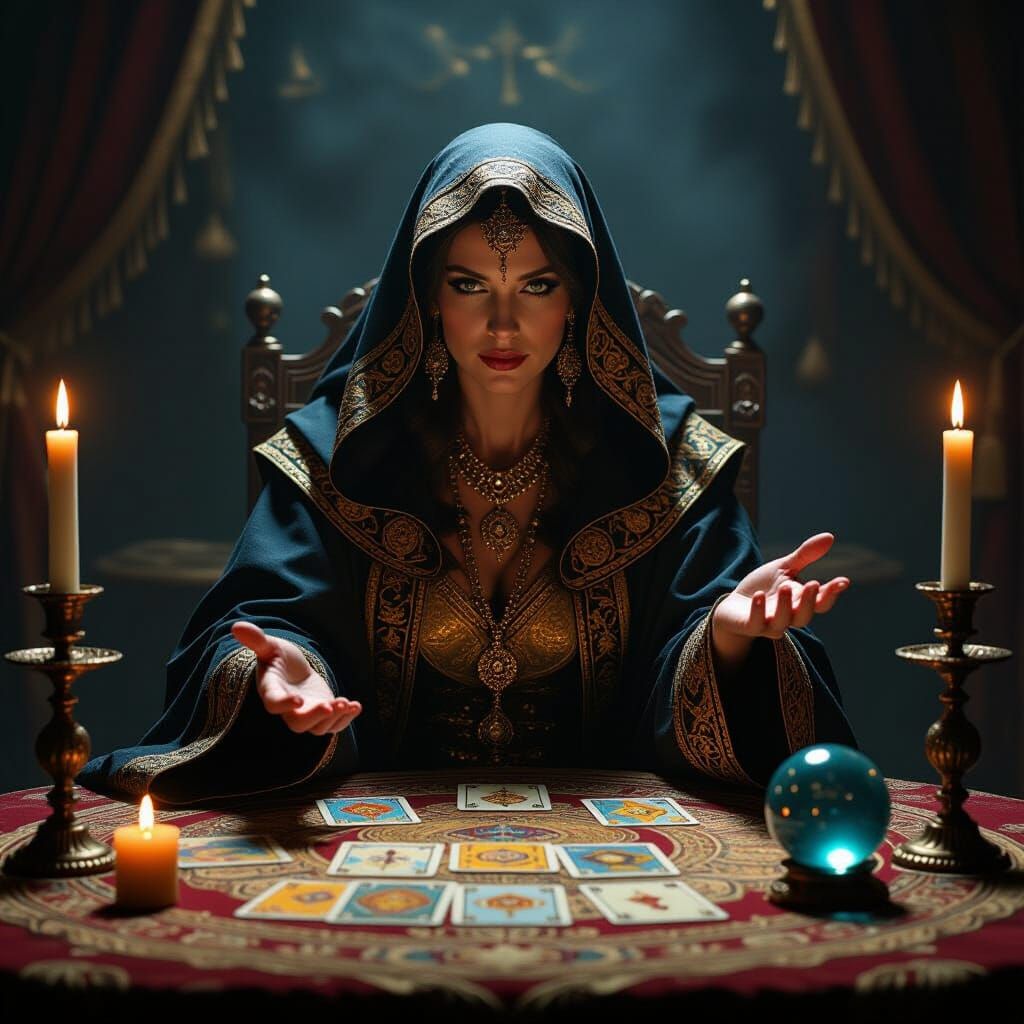 Mystical Fortune Teller in Victorian Style