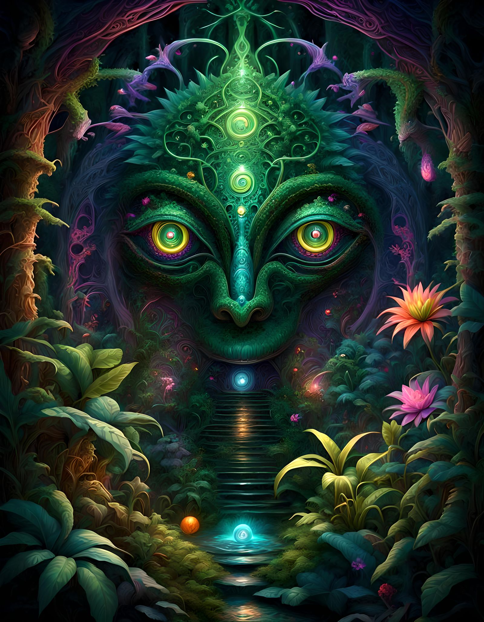 Psychedelic Jungle: A 3D Fantasy Op Art