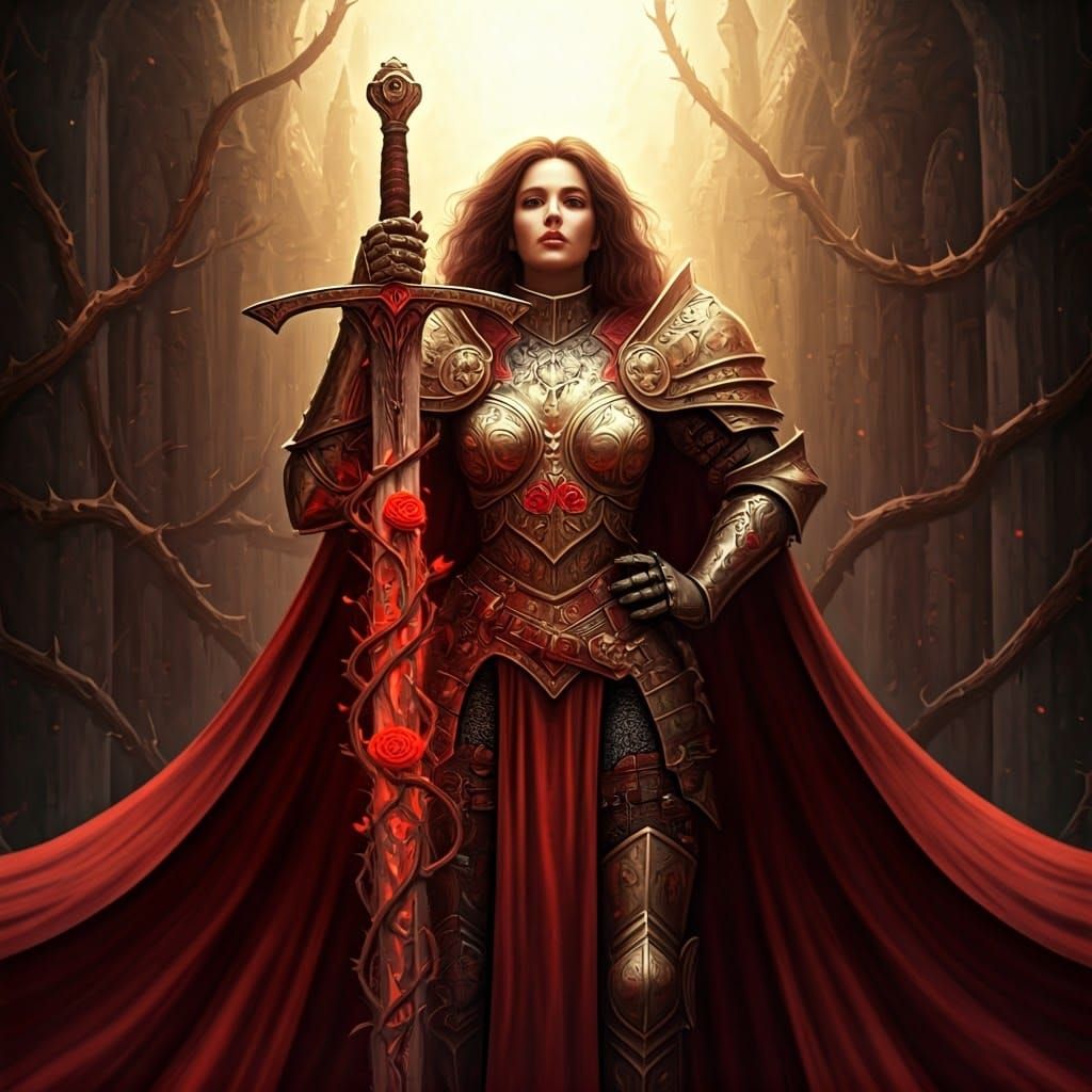 Earth Sword - made of roses and thorns