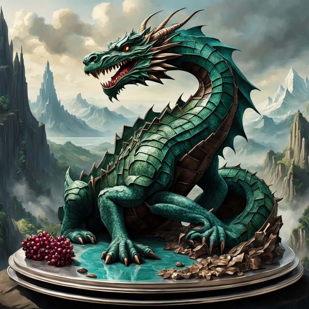 Gemstone Chocolate Cake: Hyperrealistic Jewelry Art