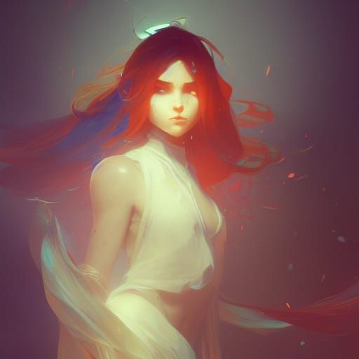 Hyperdetailed Ghost Girl Concept Art