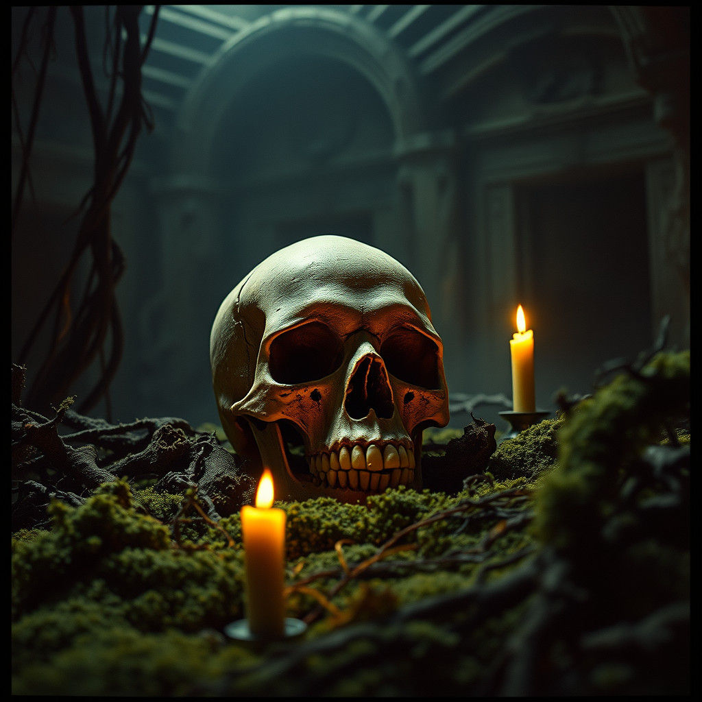 Ethereal Skull Island Scene in Cinematic Film Style