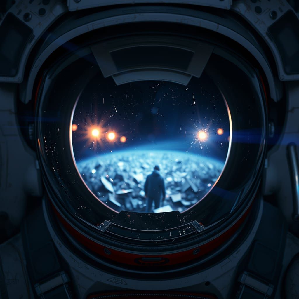 Astronaut in Desperate Space Survival Situation