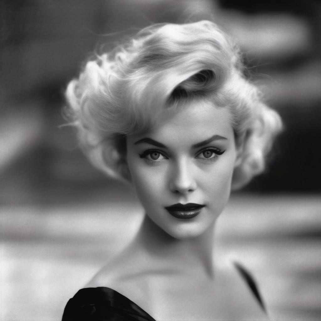 1950s Pin-Up Girl on Beach at Sunset