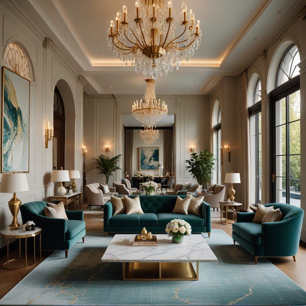 Luxurious Modern Living Space with Elegant Simplicity