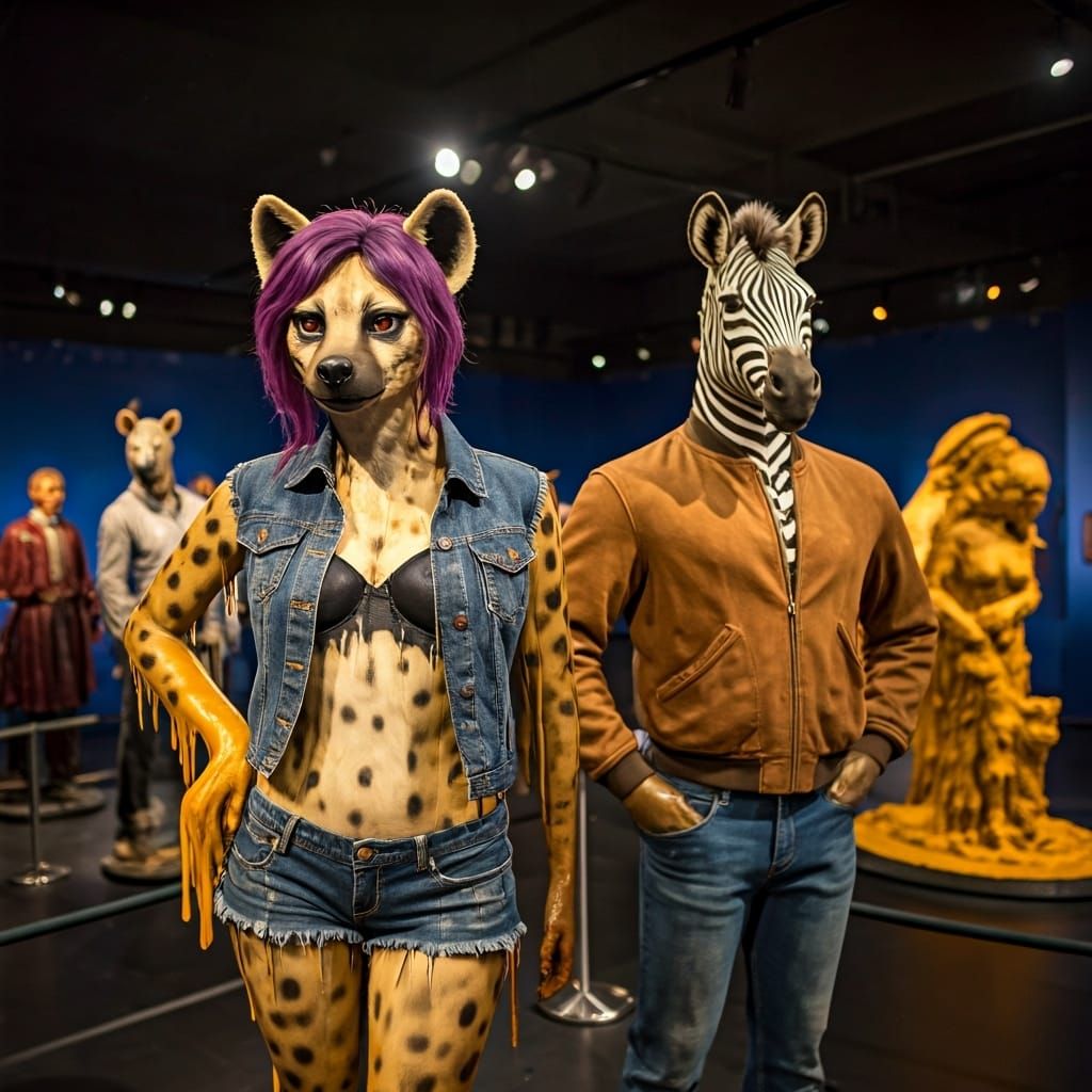 Melting Wax Sculptures in Heat Wave, Rembrandt Style