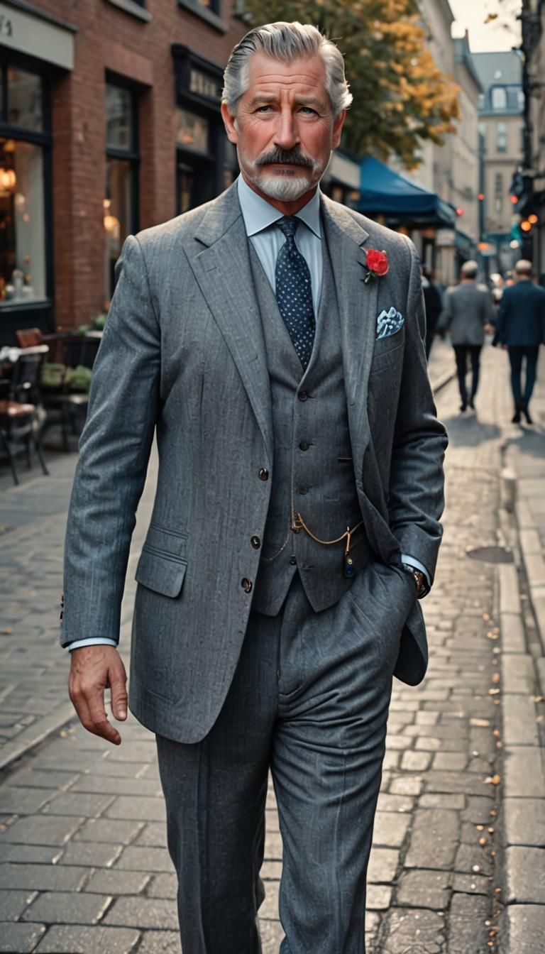 Elegant gentleman (about 50 years old)