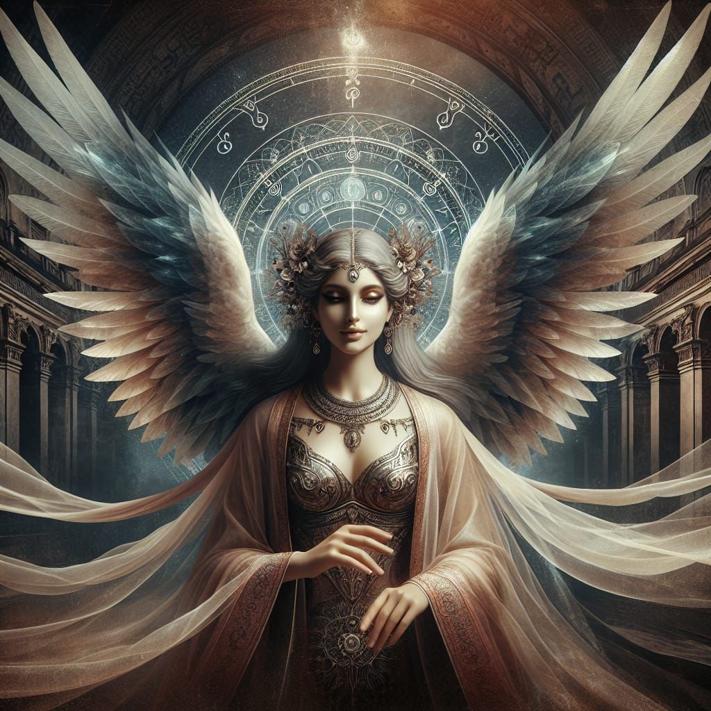 Winged Goddess of Ancient Mystery and Wisdom