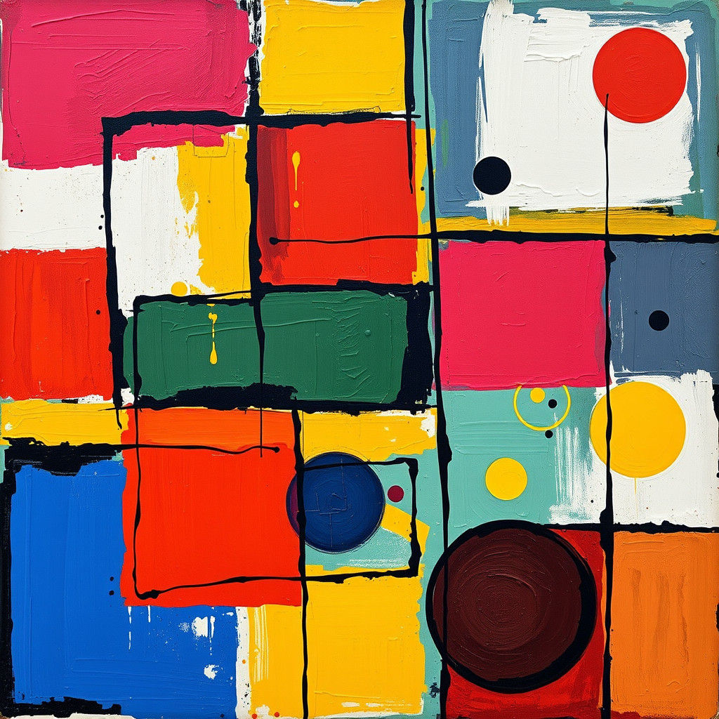 Dynamic Abstract Shapes in Expressionist Style