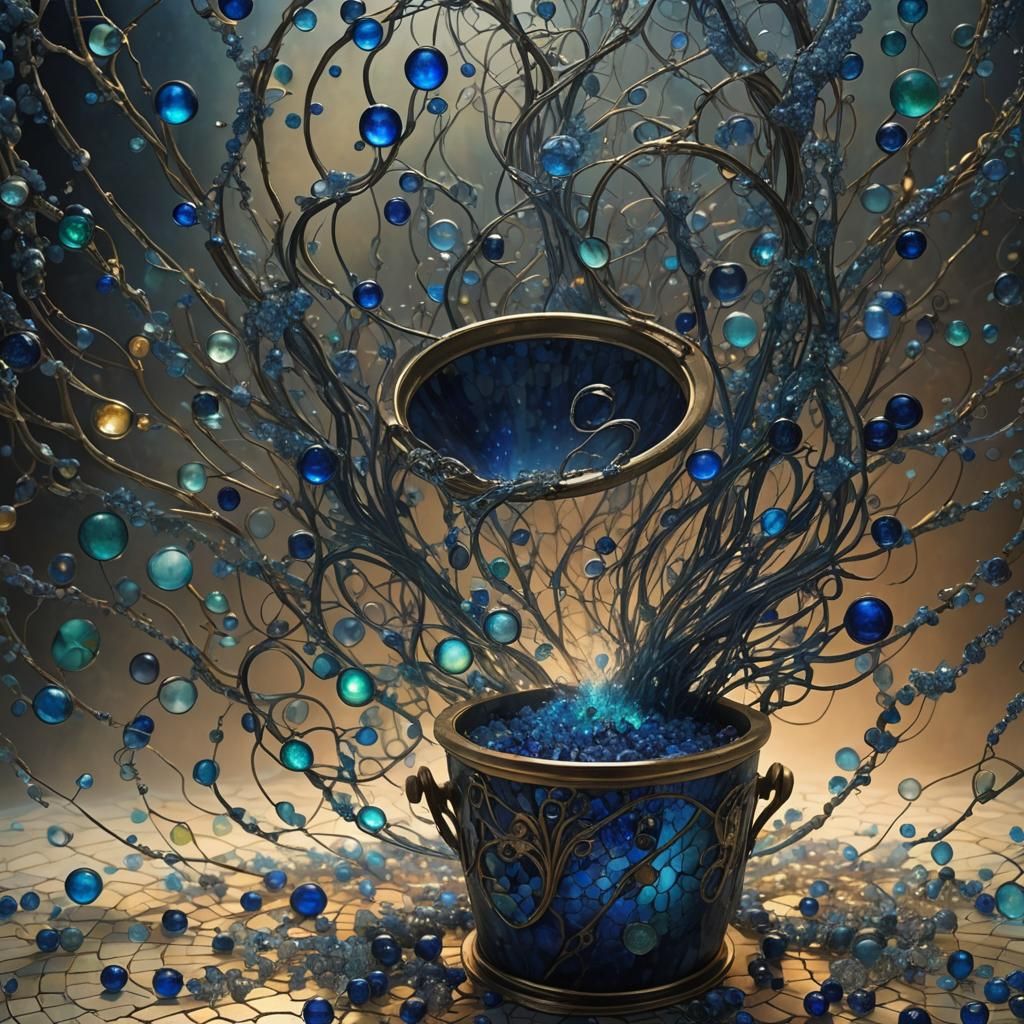 Ethereal Smoke Over Fractured Glass: Surreal Future