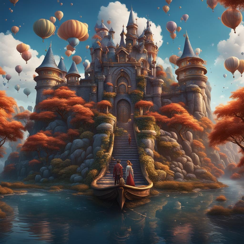 Fantastical Cute Couple Concept Art in 8k