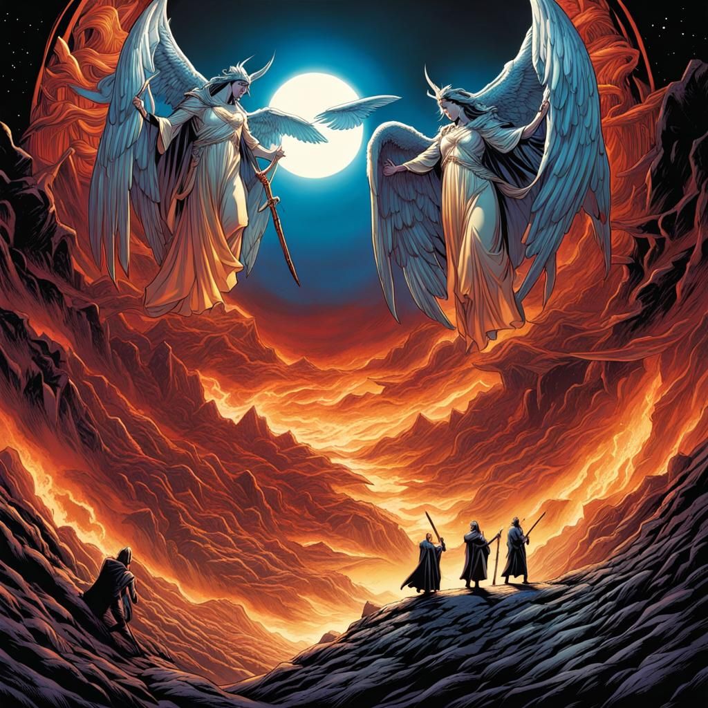 Heaven and Hell in Comic Book Style