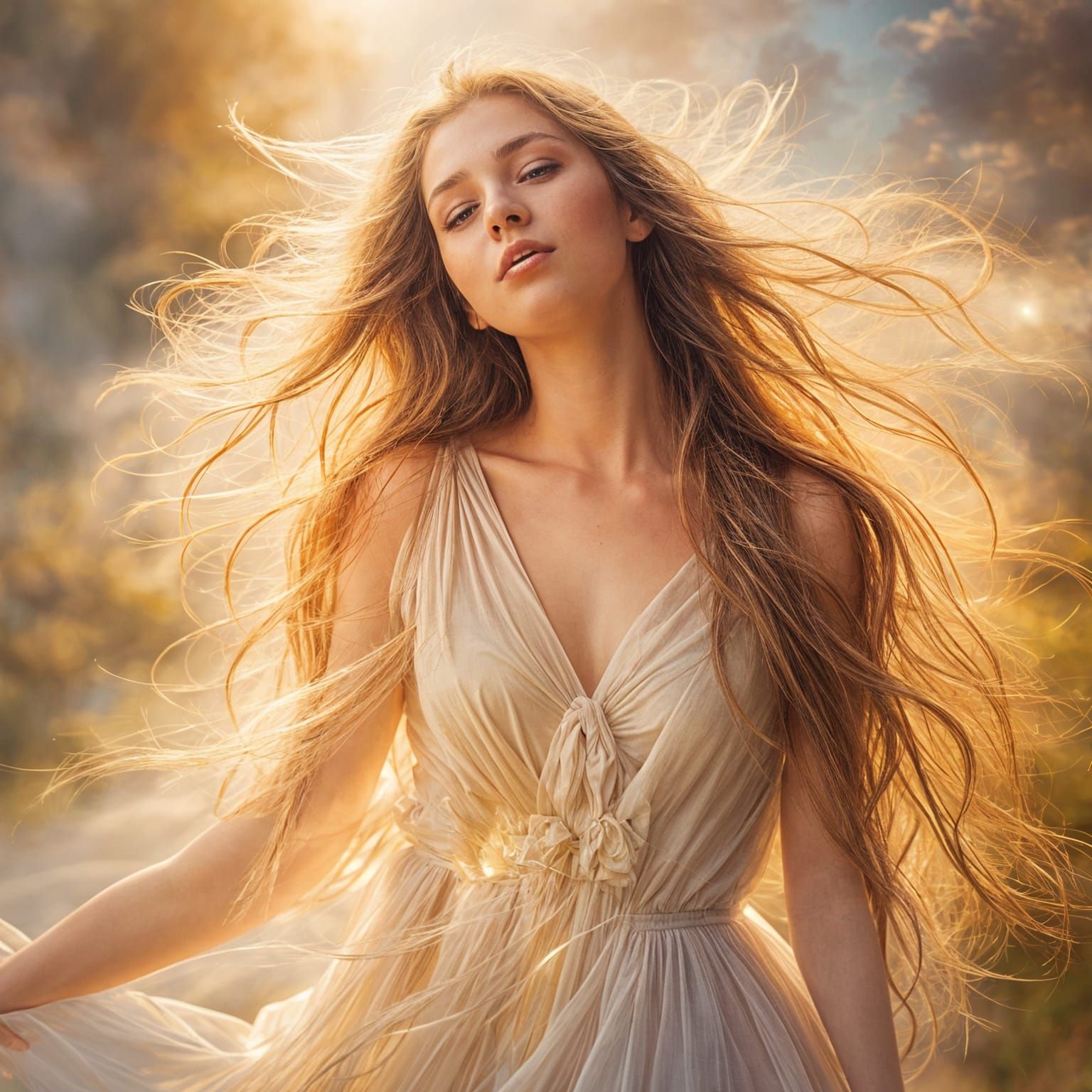 Ethereal Beauty in Divine Light