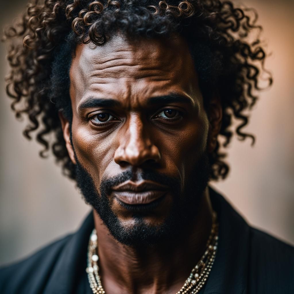 Expressive Afrocentric Portrait in Natural Light