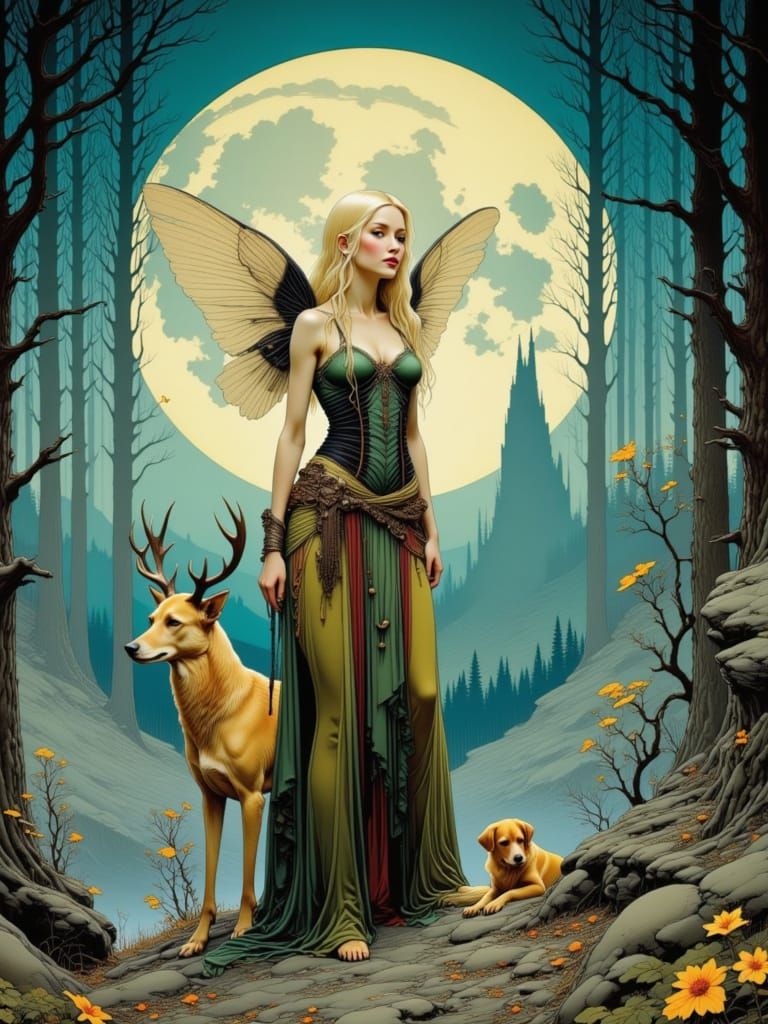 Warrior Goddess in Post Apocalyptic Hellscape