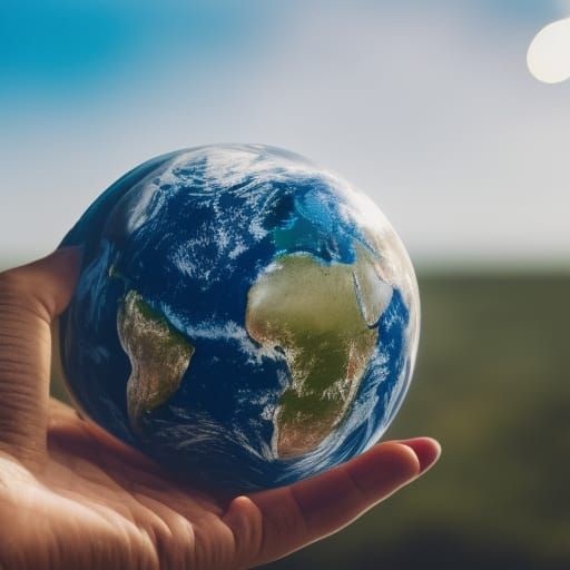 Planet Earth Held in Gentle Hands