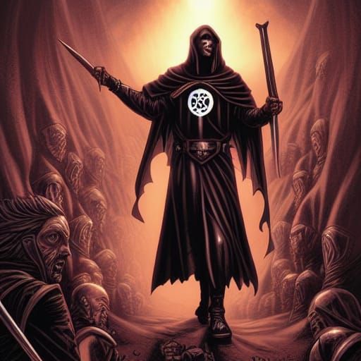 Knight Templar in Comic Book Art Style