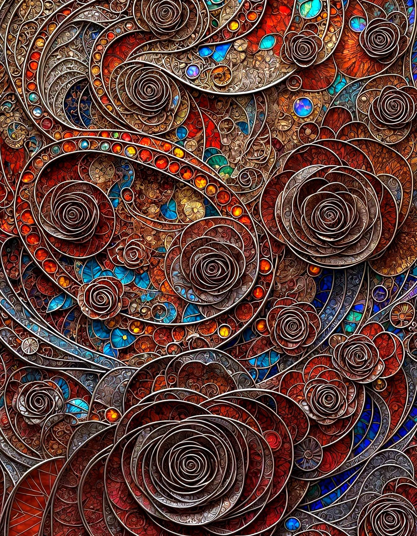 Magical Flowing Roses: An Intricate Liquid Artwork