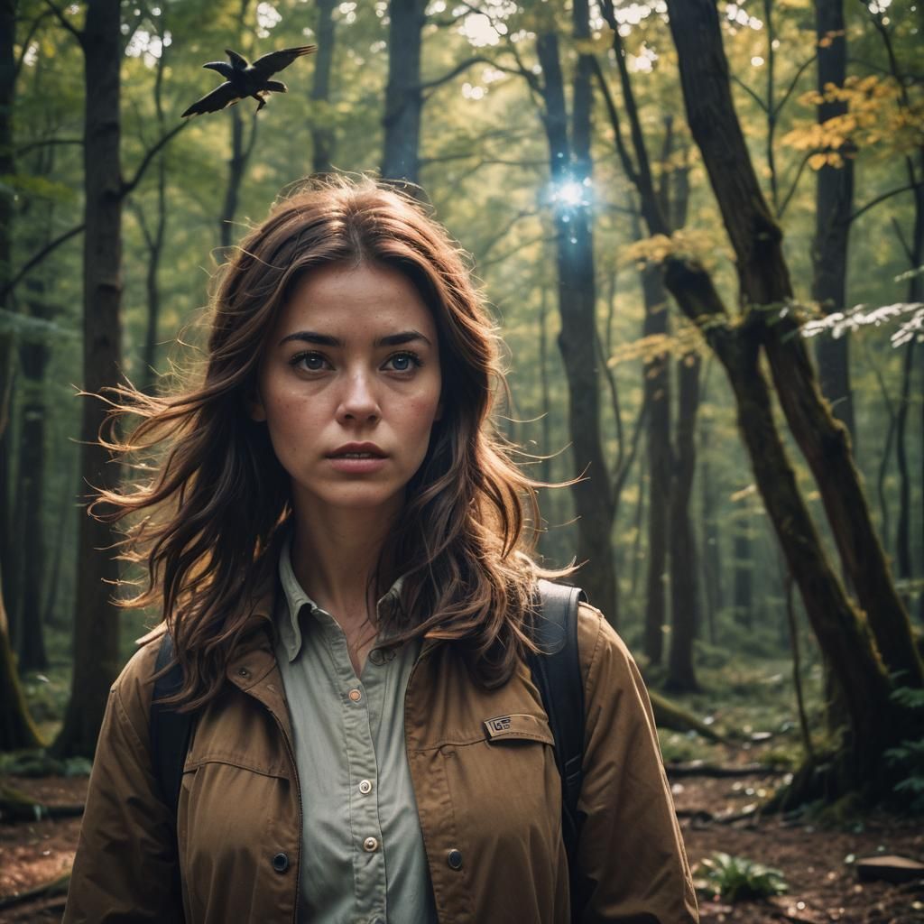 Cinematic Portrait of a Girl with Magic Powers