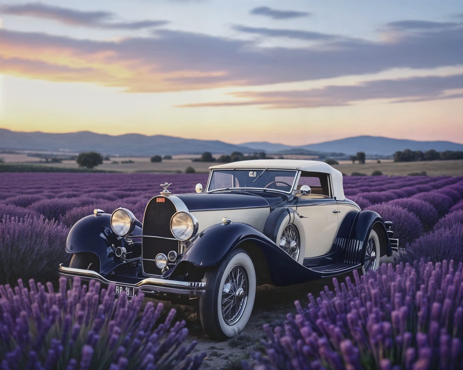 Vintage Bugatti Royale in Provence, France