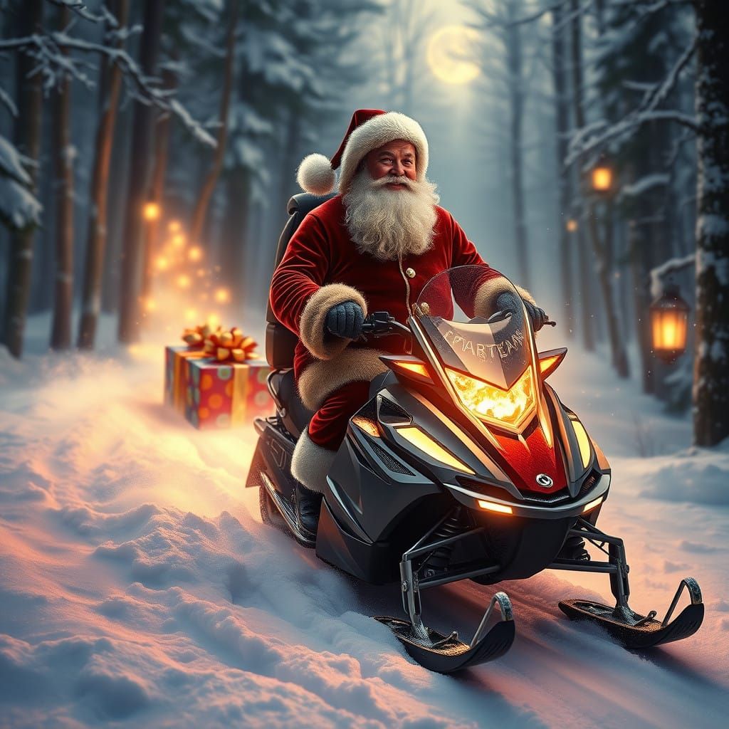Santa's Midnight New Year's Ride Through an Enchanted Forest