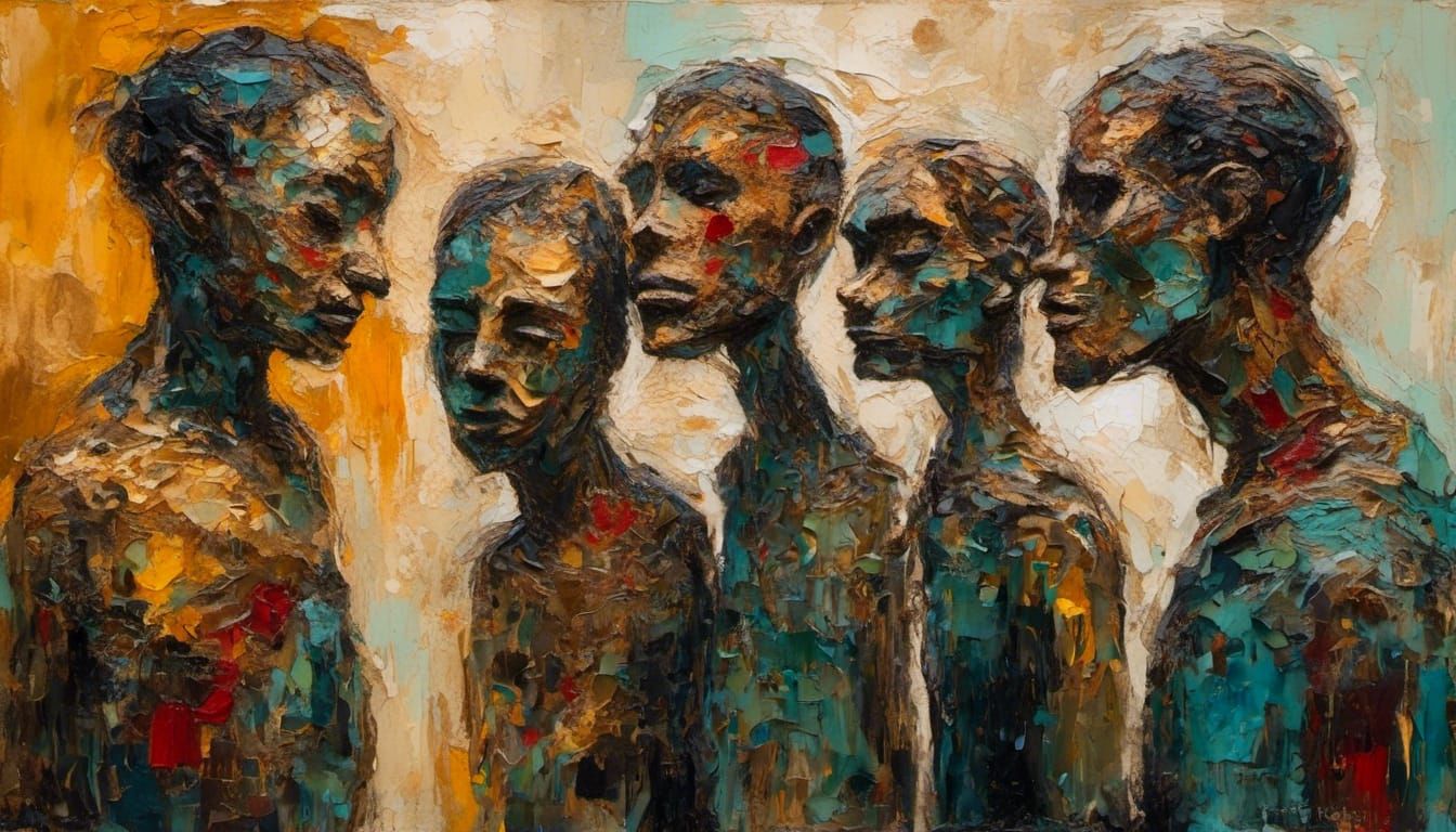 Neo-Expressionist Torsos in Vibrant Oil Painting