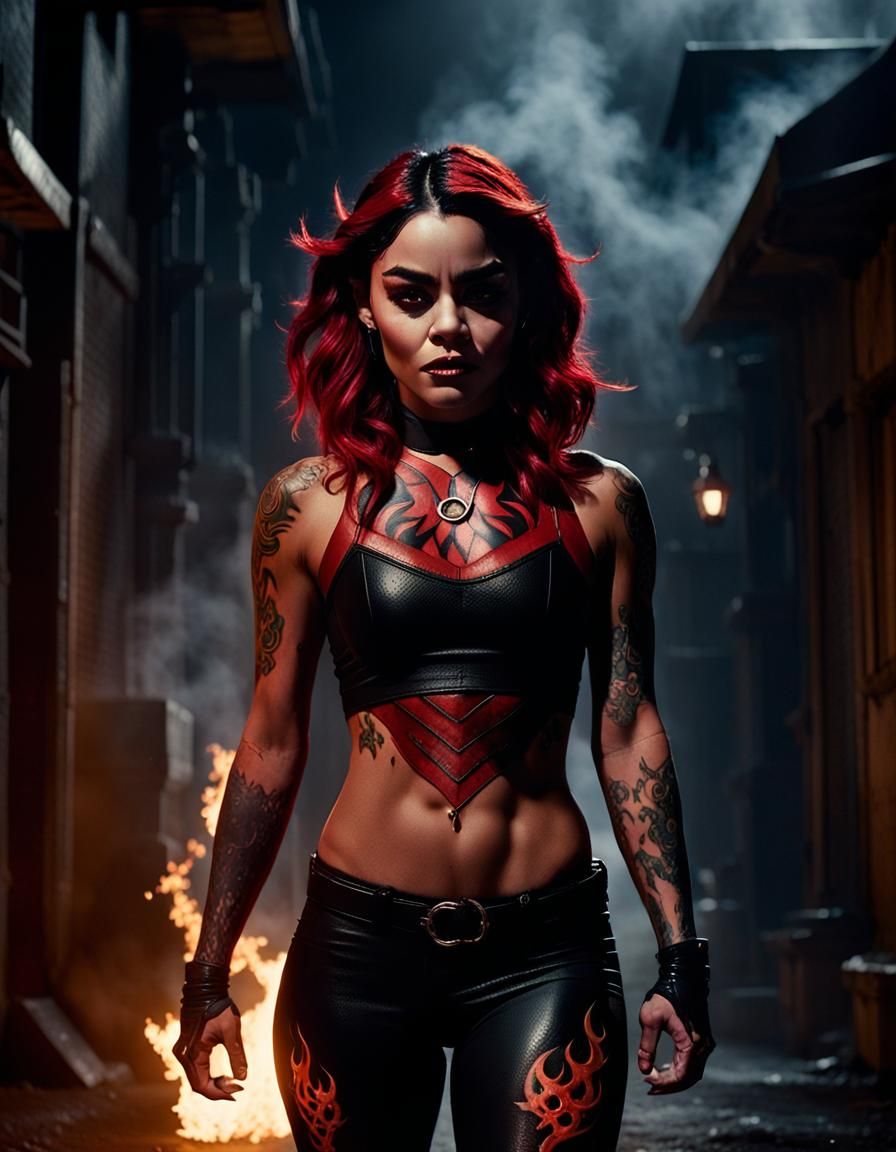 Satana Hellstrom in Misty Alley: Comic Book Style