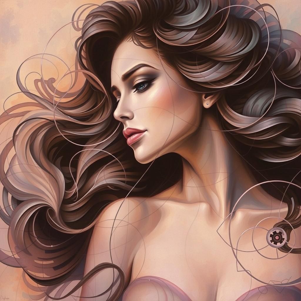 Intricate Fractal Composition with 3D Shading