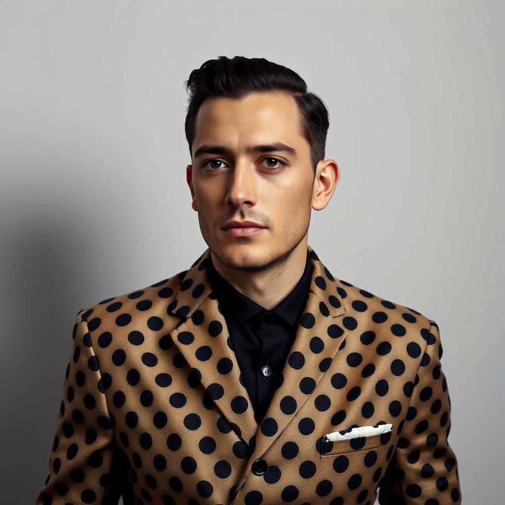 Polka Dot Fashion: Sensual Studio Photo