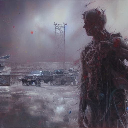 Moving Portrait of Inner Turmoil as Oil Painting