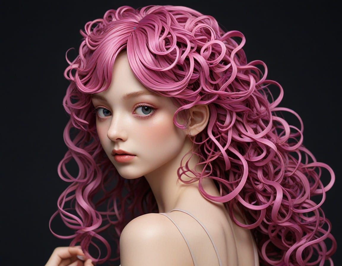 Ethereal Goddess in Magenta Hues