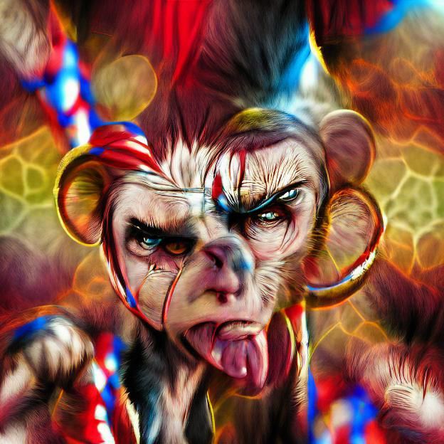 Angry Circus Monkey: Marvel Comics Digital Illustration