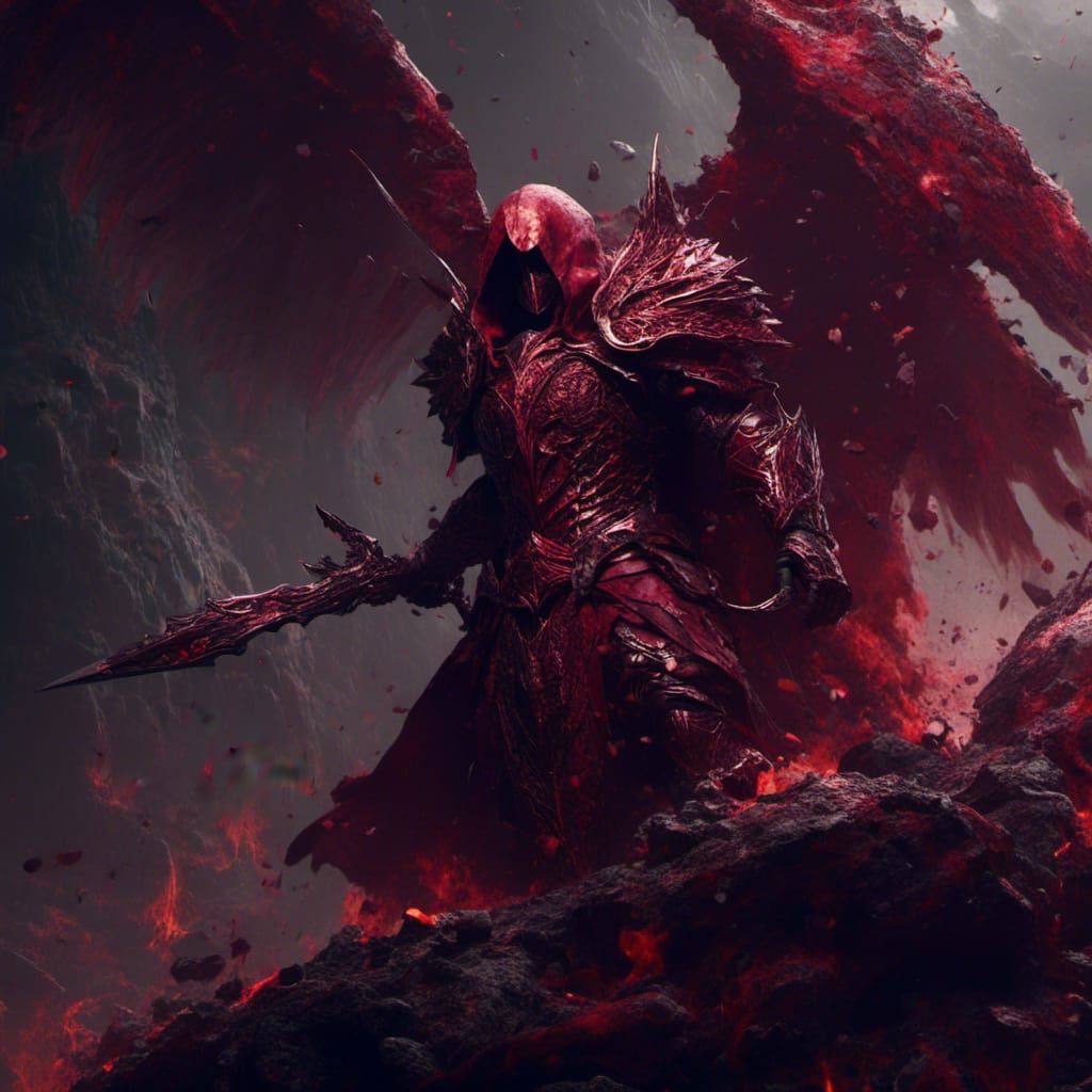 Blood God in Macabre Dark Fantasy Style